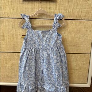 Floral Blue & White Janie & Jack Girls Dress 18-24 Months